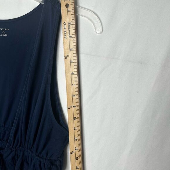 Lands’ End Women’s Swim Cover Up Black Short Adjustable Waist Sleeve XL 18-20 - Picture 8 of 16